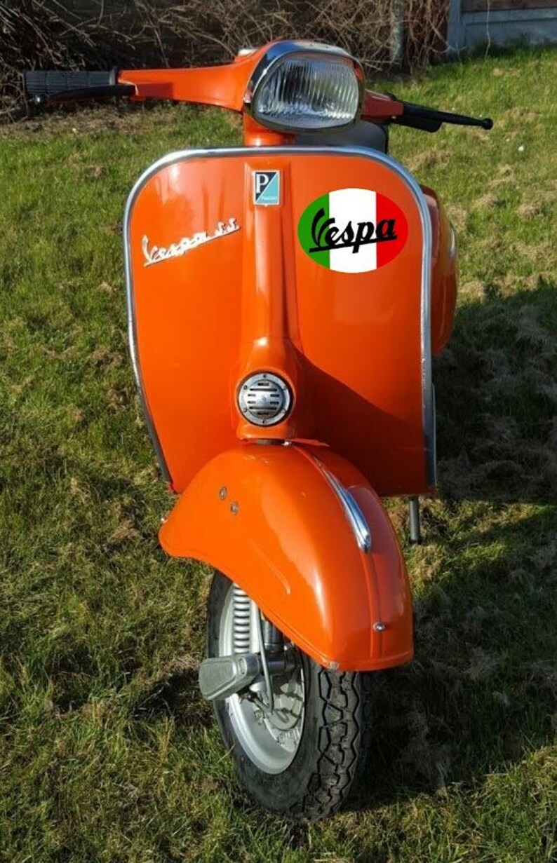 Classic Black & Silver Vinyl Number Plates For Lambretta & Vespa – Vintage Style, UK Made