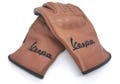 Vespa Rustic Brown Italian Leather Gloves Windproof Waterproof Winter All Weather Gloves Touch Screen hard Knuckle PX GTS300 GTV Sprint
