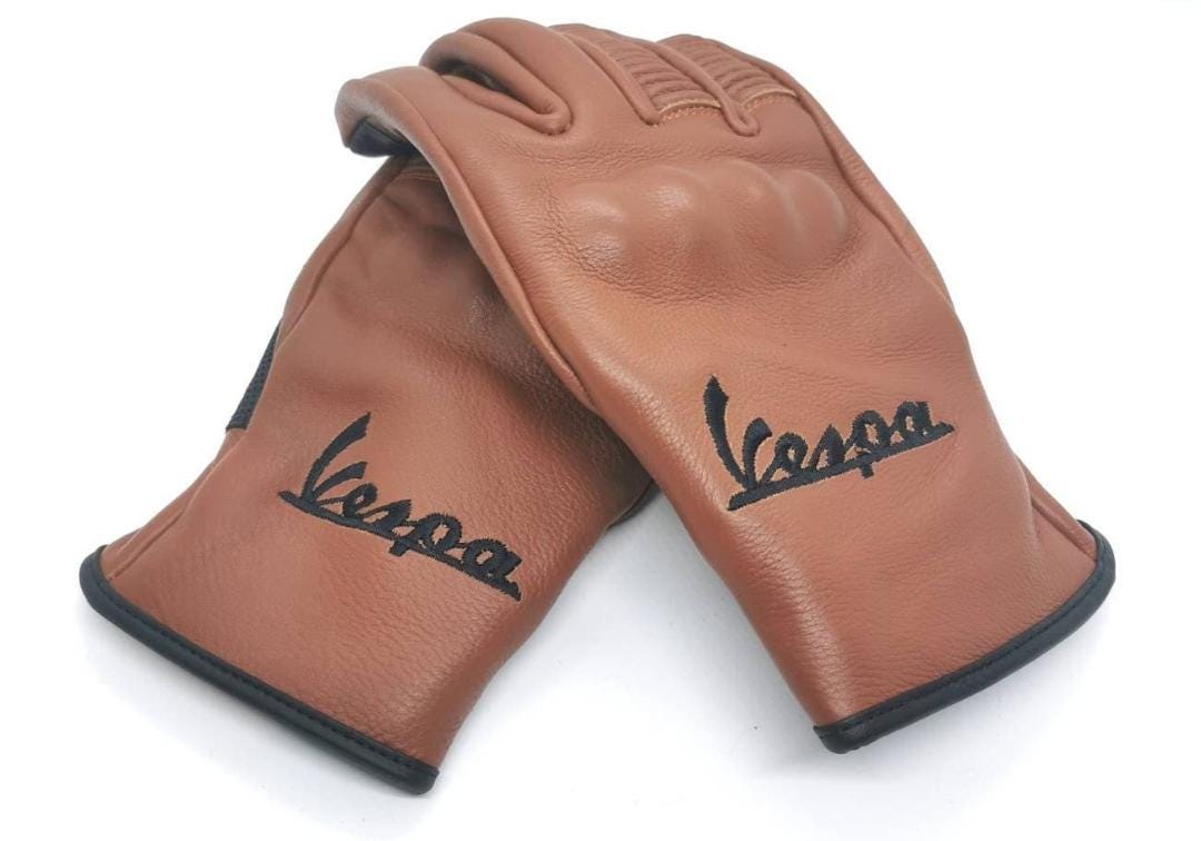 Rękawiczki Vespa Italian Leather Scooter: Twarde kostki, wiatroszczelne – wyprodukowano we Włoszech