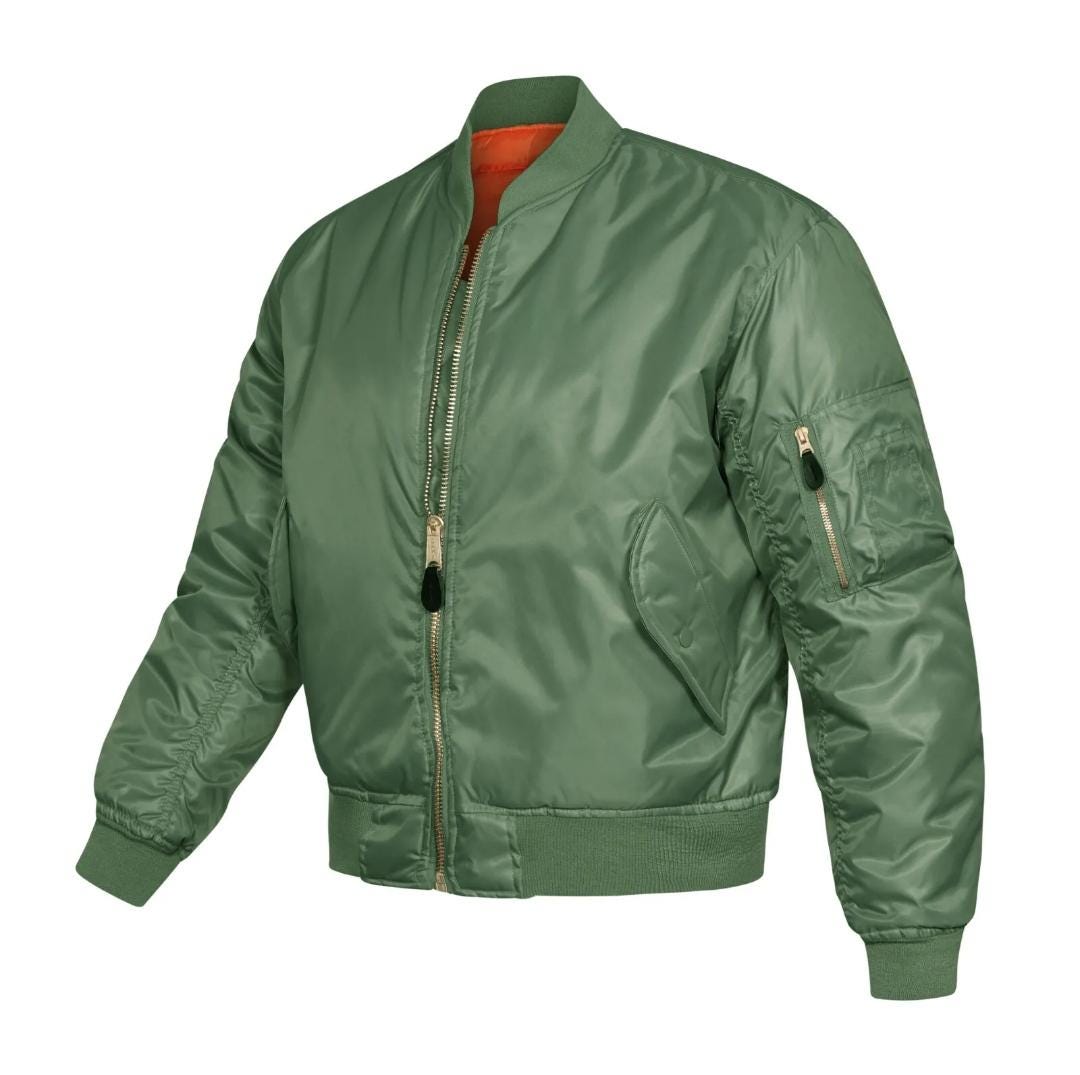 Bomber Jacket MA1 Flight Pilot US Air Force Military Padded