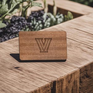Tarjeta de presentación inteligente de madera con tecnología NFC personalizada
