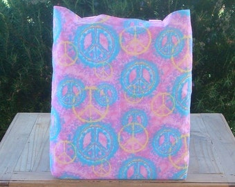 Peace Signs in Pastel Reversible Tote Bag