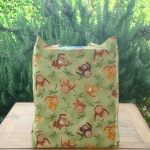 Monkeys on Safari Kid&#39;s Reversible Tote Bag