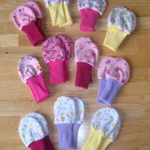 Newborn Mittens for Girls in Various Prints One Pair image 3