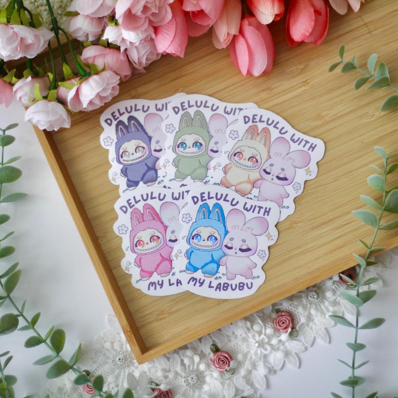 Labubu Sticker Blue Blue Labubu - Etsy