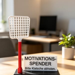 Motivationsspender mit Klatsche – Witziges Büro-Geschenk für Kollegen