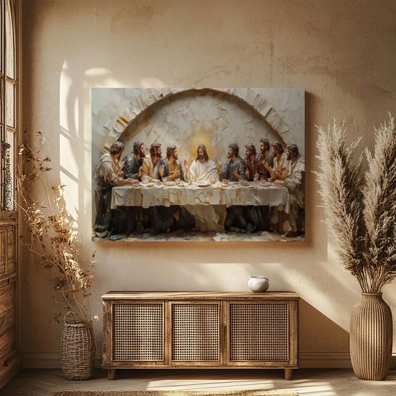Last Supper Canvas Print, Religious Wall Art