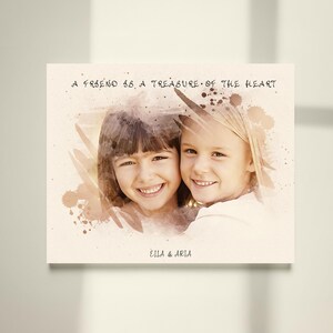 Personalised Best Friend Print, Best Friend Gift, Best Friend Portrait, Friendship Gift, Birthday Bestie Gifts, Birthday Gift for Her