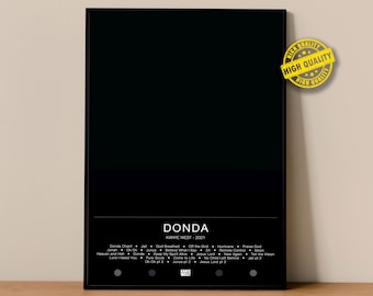 Poster di Kanye West / Poster di Donda / Stampe di poster per album / Poster decorativi per pareti / Copertina dell'album / Poster di musica rap