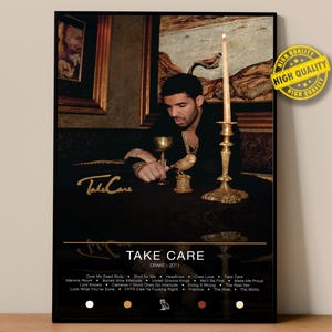 Drake Poster | Take Care Poster | Album Poster Prints | Wall Decor Posters | Album Cover | Rap Music Poster
