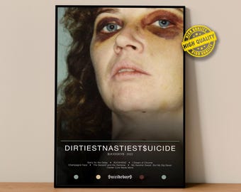 Poster dei Suicideboys / Poster DIRTIESTNASTIESTSUICIDE / Stampe di poster per album / Poster decorativi per pareti / Copertina dell'album / Poster di musica rap