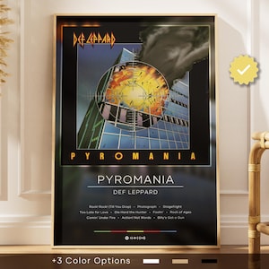 Def Leppard Poster | Pyromania Poster | Album Poster Drucke | Wanddekor Poster | Album-Cover | Rock Musik Poster