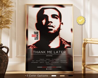 Poster di Drake / Poster di Thank Me Later / Stampe di poster di album / Poster decorativi da parete / Copertina di album / Poster di musica rap