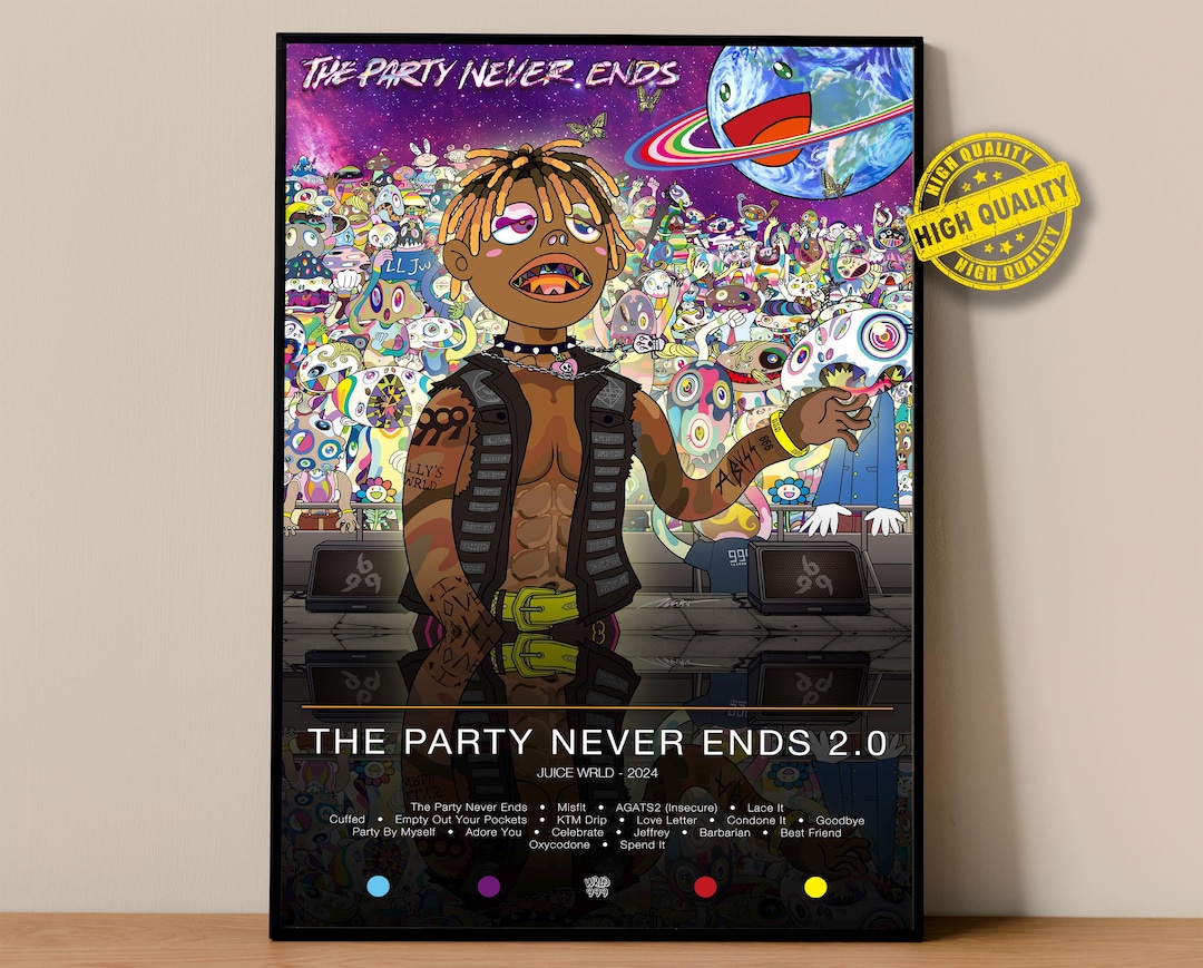Juice WRLD Poster | the Party Never Ends 2.0 Poster | Album Poster ...