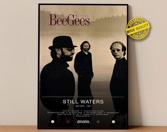 Poster dei Bee Gees / Poster di Still Waters / Stampe di poster di album / Poster per decorazione murale / Copertina dell'album / Poster di musica pop