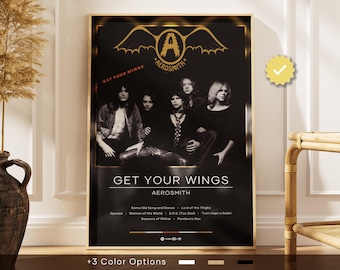 Poster degli Aerosmith / Poster Get Your Wings / Stampe di poster di album / Poster per decorazione murale / Copertina dell'album / Poster di musica rock
