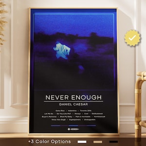 Daniel Caesar Poster | NEVER ENOUGH Poster | Album Poster Prints | Wall Decor Posters | Album Cover | R&B Music Poster