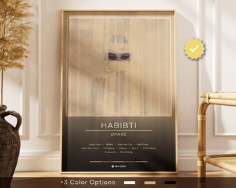Poster di Drake / Poster di HABIBTI / Stampe di poster dell'album / Poster per la decorazione delle pareti / Copertina dell'album / Poster di musica rap