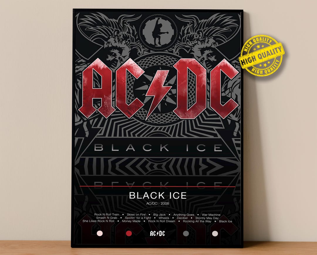 AC/DC Poster Black Ice Poster Album Poster Prints Wall Decor Posters ...