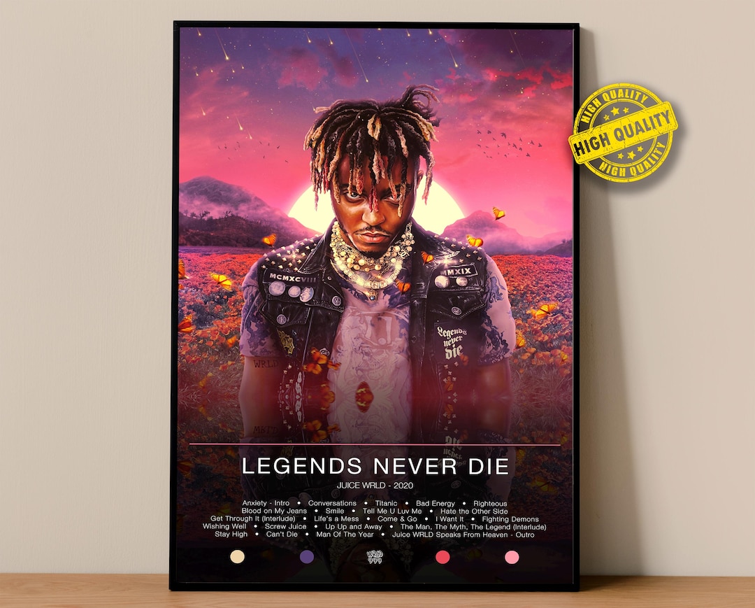Juice WRLD Poster | Legends Never Die Poster | Album Poster Prints ...