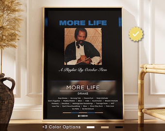 Poster di Drake / Poster di More Life / Stampe di poster di album / Poster decorativi da parete / Copertina di album / Poster di musica rap