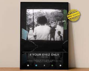 Poster di J Cole / Poster di 4 Your Eyez Only / Stampe di poster di album / Poster decorativi da parete / Copertina di album / Poster di musica rap
