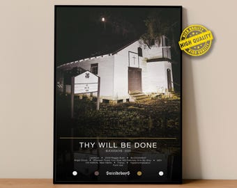 Poster dei Suicideboys / Poster THY WILL BE DONE / Stampe di poster per album / Poster decorativi per pareti / Copertina dell'album / Poster di musica rap