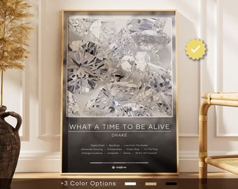 Poster di Drake / Poster di What A Time To Be Alive / Stampe di poster di album / Poster per decorazione murale / Copertina dell'album / Poster di musica rap