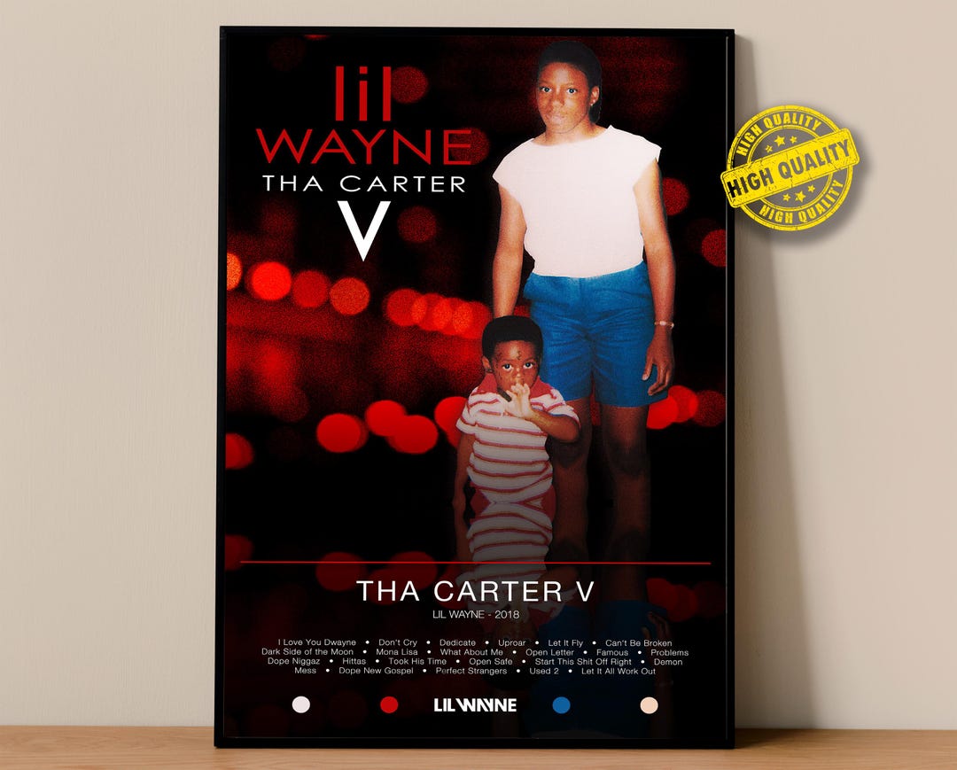Lil Wayne Poster | Tha Carter V Poster | Album Poster Prints | Wall ...
