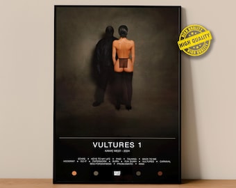 Plakat Kanye Westa | Plakat Vultures 1 | Wydruki plakatów albumowych | Plakaty ścienne | Okładka albumu | Plakat muzyki rap