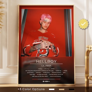 Lil Peep Poster | HELLBOY Poster | Album Poster Prints | Wall Decor Posters | Album Cover | Metal Music Poster
