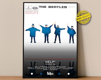 Póster de The Beatles / Póster de Help! / Láminas de pósteres de álbumes / Pósteres para decoración de pared / Portada de álbum / Póster de música rock