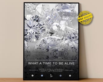 Poster di Drake / Poster di What A Time To Be Alive / Stampe di poster di album / Poster per decorazione murale / Copertina dell'album / Poster di musica rap