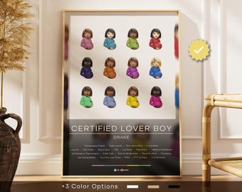 Poster di Drake / Poster di Certified Lover Boy / Stampe di poster di album / Poster decorativi da parete / Copertina di album / Poster di musica rap