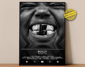 Poster di Kanye West / Poster di Bully / Stampe di poster di album / Poster per decorazione murale / Copertina dell'album / Poster di musica rap