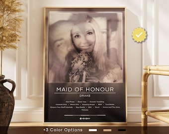 Poster di Drake / Poster MAID OF HONOUR / Stampe di poster di album / Poster per decorazione murale / Copertina dell'album / Poster di musica rap