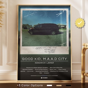 Póster de Kendrick Lamar / Buen chico, póster de mAAd city / Impresiones de pósteres de álbumes / Pósteres de decoración de paredes / Portada de álbum / Póster de música rap