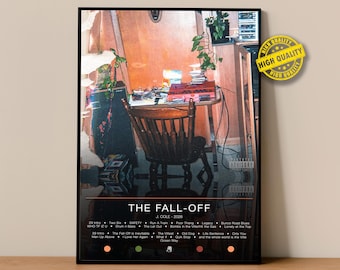 Poster di J Cole / Poster di The Fall-Off / Stampe di poster di album / Poster per decorazione murale / Copertina dell'album / Poster di musica rap