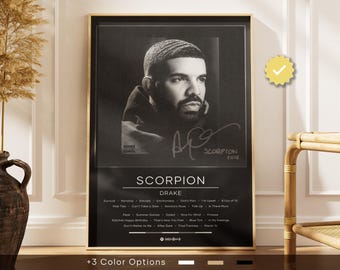 Poster di Drake / Poster di Scorpion / Stampe di poster di album / Poster decorativi da parete / Copertina di album / Poster di musica rap