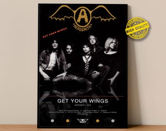 Poster degli Aerosmith / Poster Get Your Wings / Stampe di poster di album / Poster per decorazione murale / Copertina dell'album / Poster di musica rock