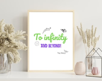 À l'infini et au-delà - Art mural numérique inspiré de Toy Story