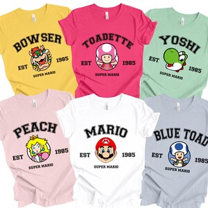 Super Mario Shirt, Mario and Friends Shirts, Super Mario Fan Shirt, Super Mario Matching Shirt, Family Vacation Shirt
