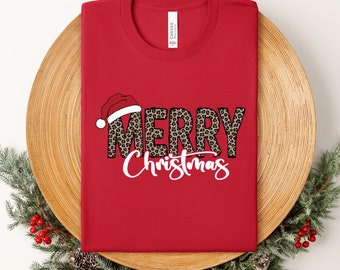Leopard Christmas Shirt, Merry Christmas Shirt, Leopard Shirt, Christmas Shirt, Christmas Family Shirt, Christmas Gift,