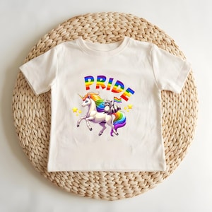 Pride Raccoon Unicorn Toddler Shirt: Rainbow LGBTQ+ Kids Outfit