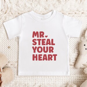 Mr. Steal Your Heart Shirt, Valentines Shirt, Valentines Day Toddler Sweats Shirt, Kids Valentines Day Shirt, Valentines Day Gift