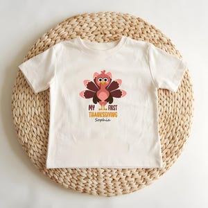 Personalized 1st Thanksgiving Baby Bodysuit: Little Turkey Outfit