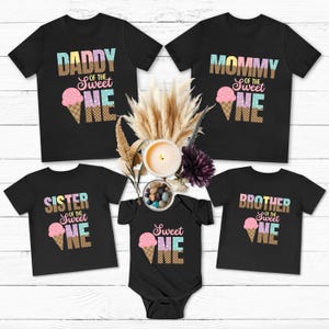 Sweet One Ice Cream Birthday Shirts, Family Birthday Shirts, Birthday Girl Ice Cream,Family Matching Shirts, Mom And Dad Ice Cream Shirt,