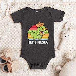 Let&#39;s Fiesta Dinosaur Shirt,Baby Boy Gift,Toddler Cinco De Mayo Gift, T-Rex Mexican Festival Shirt, Mexico Dinosaur Shirt,Let&#39;s Fiesta Shir