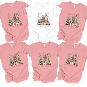 Personalized Mickey & Friends Santa Castle Disney Christmas Birthday Shirt, Birthday Girl Shirt, Holiday Family Birthday Trip, Birthday Boy