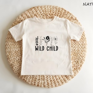 Wild Child Kids Retro Shirt, Retro Natural Infant, Flower Child Girls Tee, Wildflower Shirt, Toddler & Youth Tee, Cute Hippie Toddler Shirt